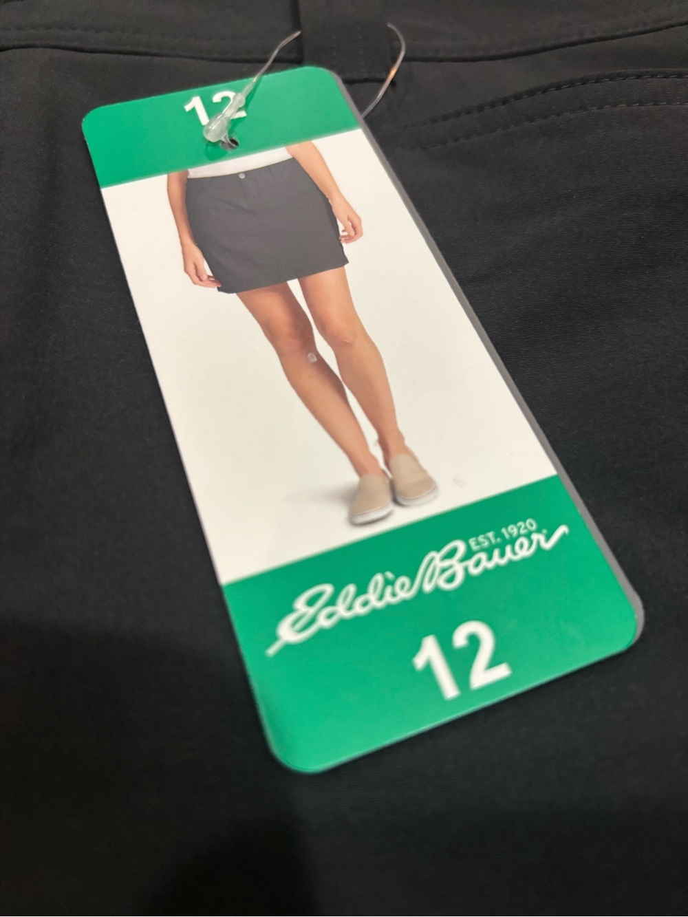 Eddie Bauer Women's Size 13 Black Adventurer 2.0 Skort Golf Travel Hike UPF 50